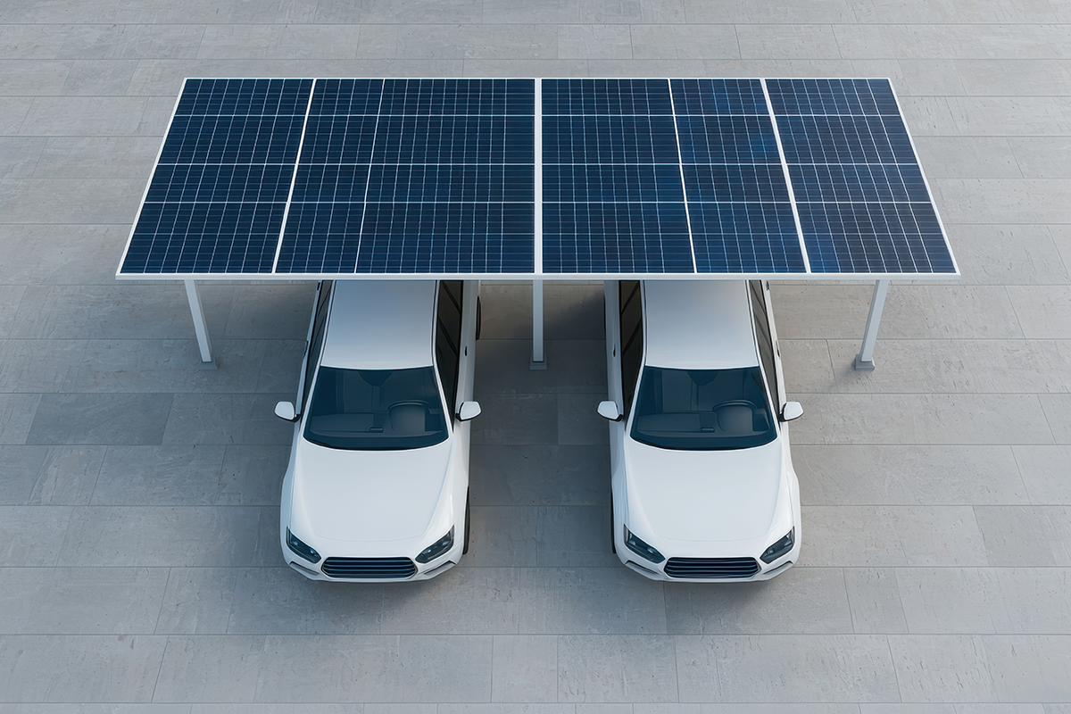 Commercial solar carport in Los Angeles